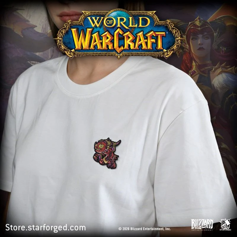 Starforged World of Warcraft Azmerloth Murloc World T-Shirt Velcro Patch Game Merchandise Clothes Officially Authorized - Image 5