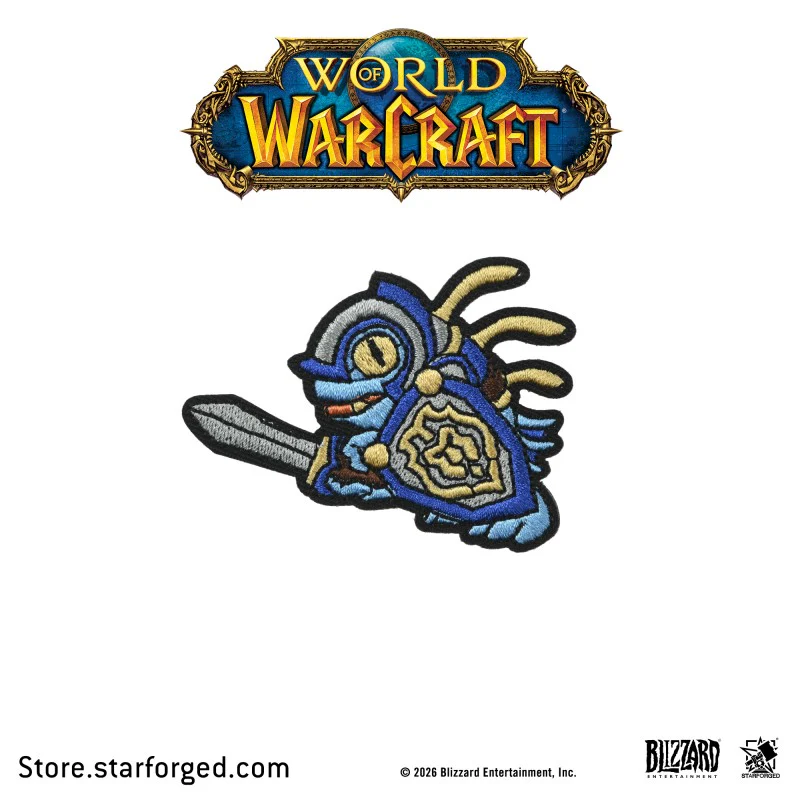 Starforged World of Warcraft Azmerloth Murloc World T-Shirt Velcro Patch Game Merchandise Clothes Officially Authorized - Image 6