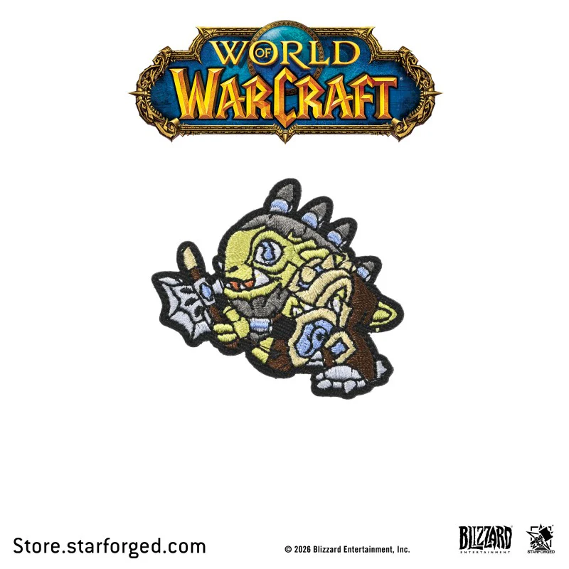 Starforged World of Warcraft Azmerloth Murloc World T-Shirt Velcro Patch Game Merchandise Clothes Officially Authorized - Image 8