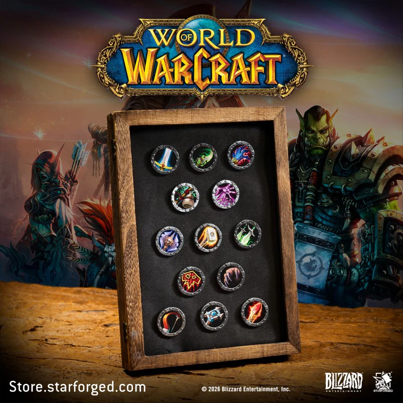 Starforged World of Warcraft Class Metal Badges Men's Fashion Jewelry Officially Authorized - Image 3
