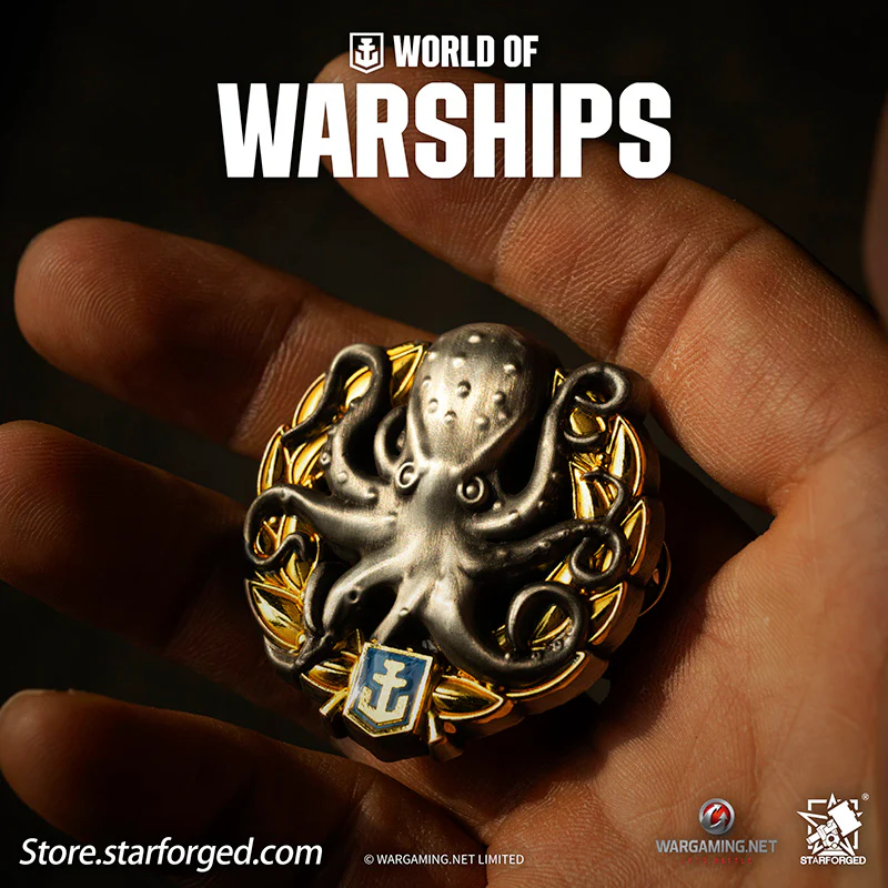Starforged World of Warships Achievements Commemorative Pin Brooch Badge Game Peripherals Wargaming License - Image 4