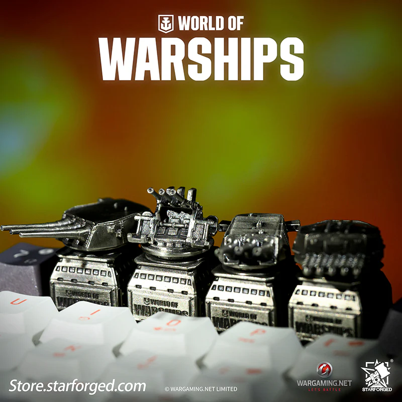 Starforged World of Warships Armament Turret Keyboard Keycaps Game Peripherals Official Authorization - Image 5