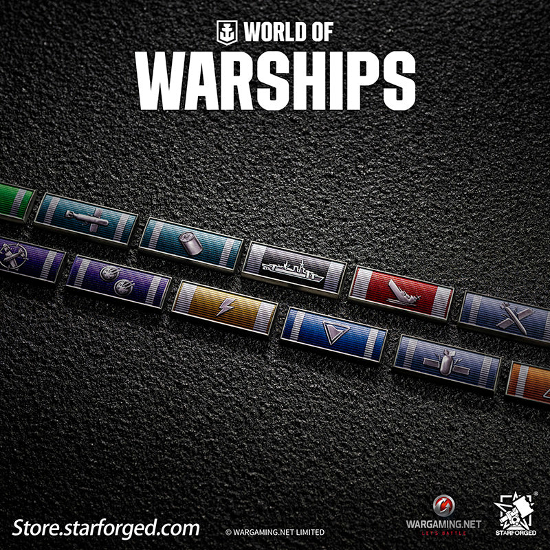 Starforged World of Warships Commendation Ribbon Game Damage Tokens Fridge Magnets & Pin Brooch Wargaming License Other - Image 3