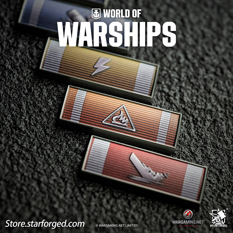 Starforged World of Warships Commendation Ribbon Game Damage Tokens Fridge Magnets & Pin Brooch Wargaming License Other - Image 4