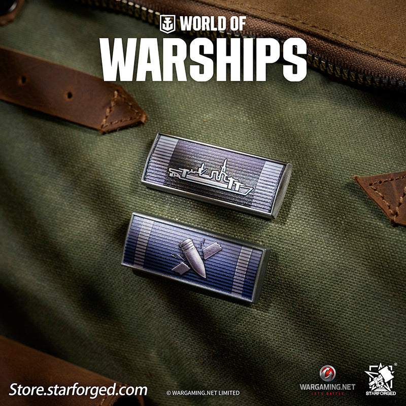 Starforged World of Warships Commendation Ribbon Game Damage Tokens Fridge Magnets & Pin Brooch Wargaming License Other - Image 5