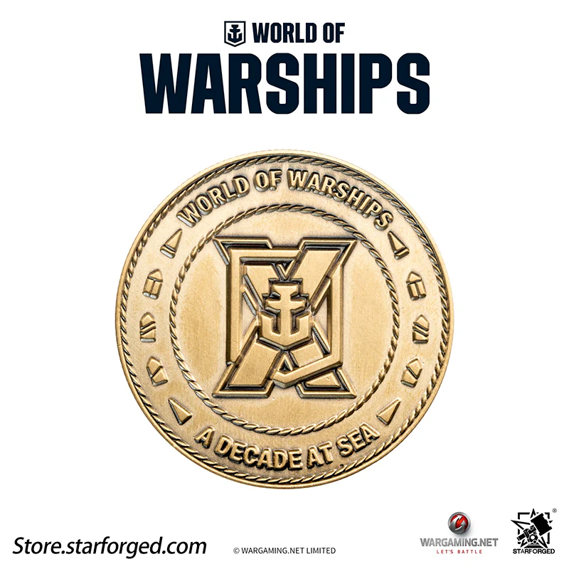 Starforged World of Warships WOWS 10th Anniversary Collectible Coin Game Peripherals Wargaming License - Image 10