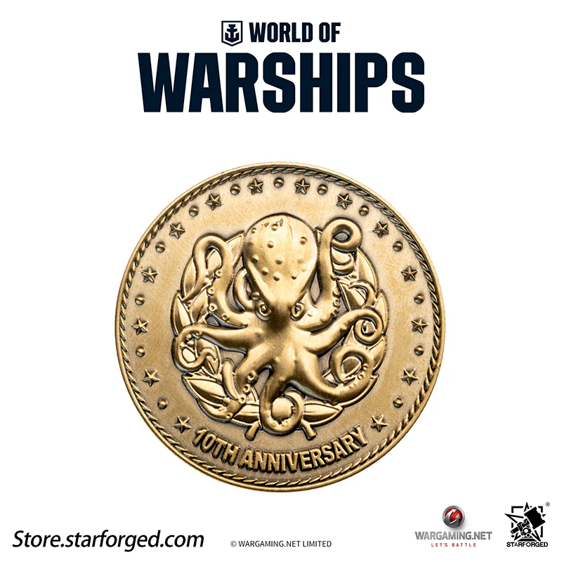 Starforged World of Warships WOWS 10th Anniversary Collectible Coin Game Peripherals Wargaming License - Image 11