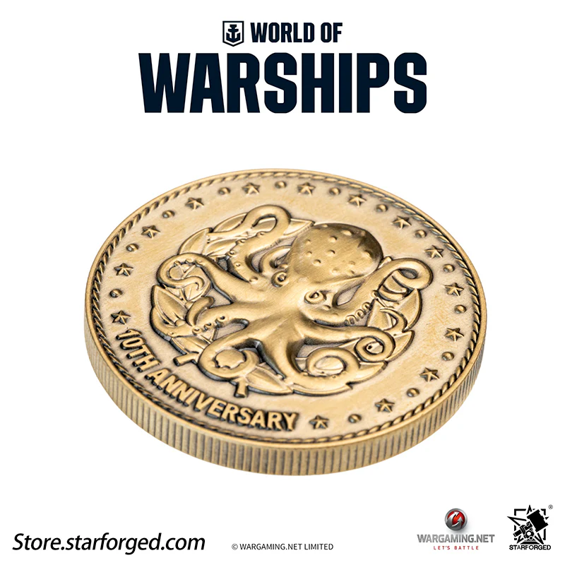 Starforged World of Warships WOWS 10th Anniversary Collectible Coin Game Peripherals Wargaming License - Image 12