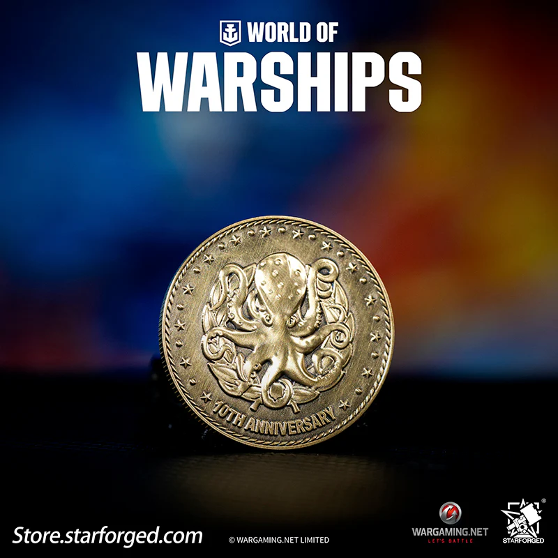 Starforged World of Warships WOWS 10th Anniversary Collectible Coin Game Peripherals Wargaming License - Image 3