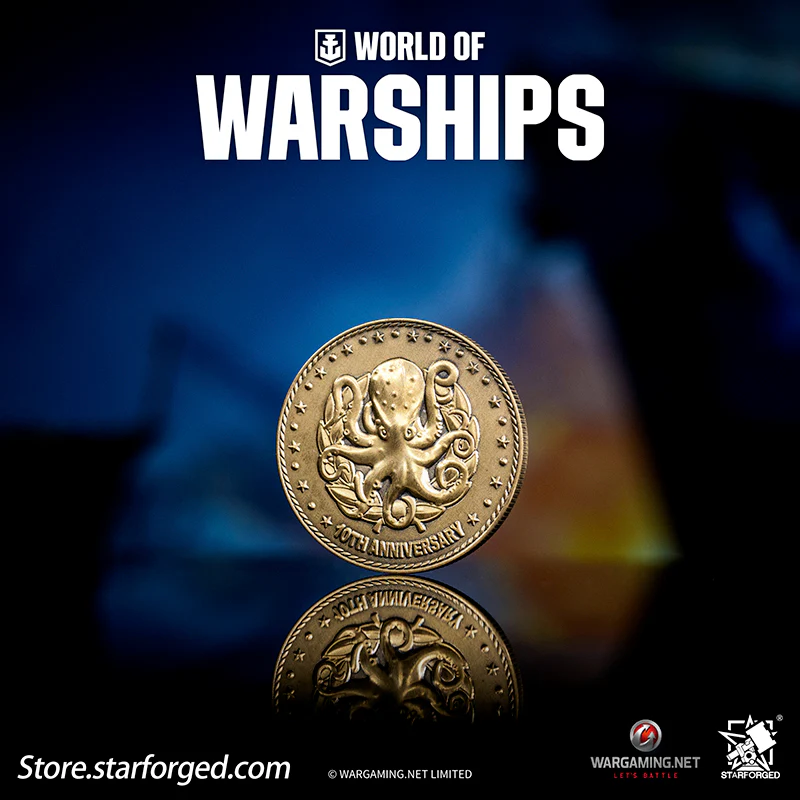 Starforged World of Warships WOWS 10th Anniversary Collectible Coin Game Peripherals Wargaming License - Image 5