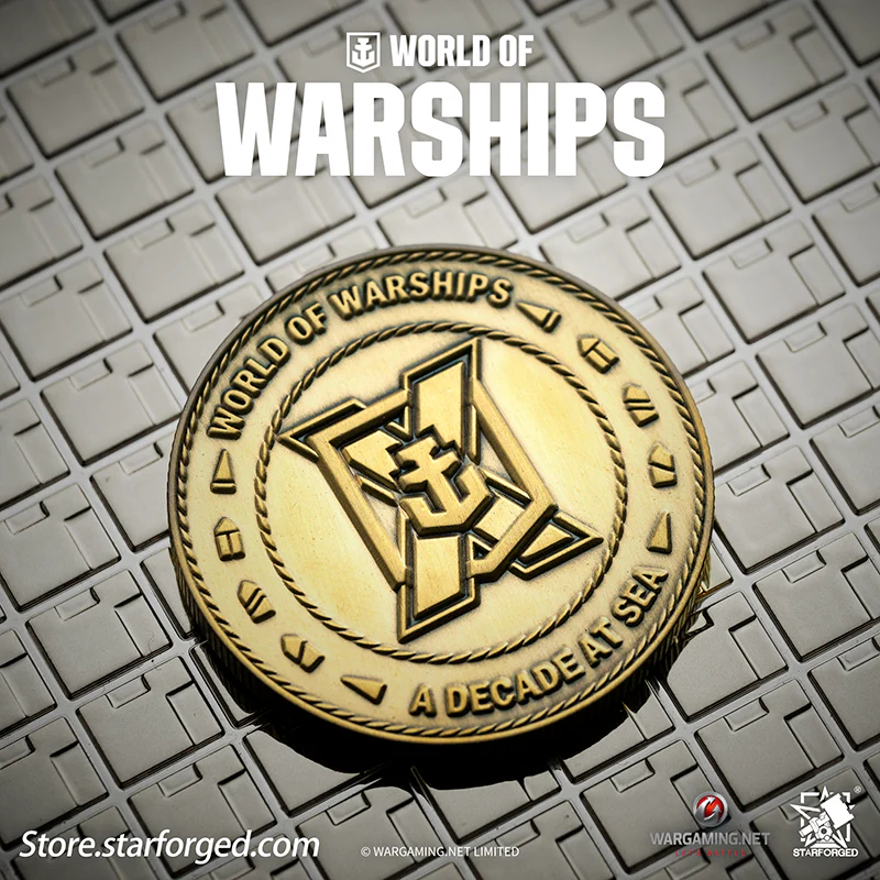 Starforged World of Warships WOWS 10th Anniversary Collectible Coin Game Peripherals Wargaming License - Image 6