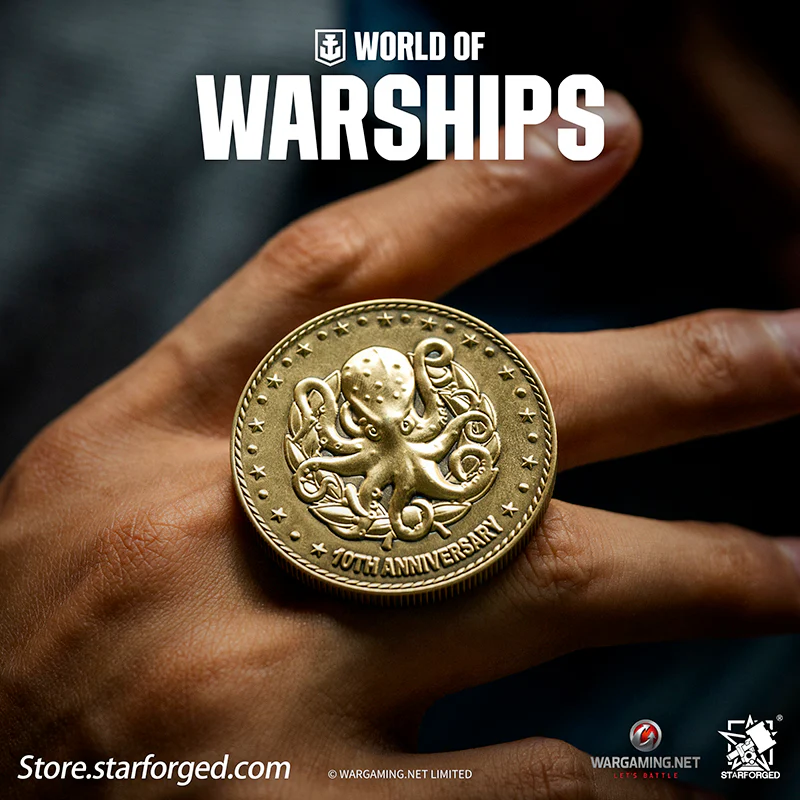 Starforged World of Warships WOWS 10th Anniversary Collectible Coin Game Peripherals Wargaming License - Image 7