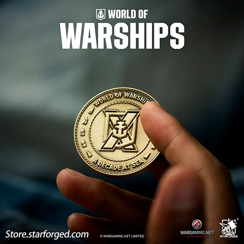 Starforged World of Warships WOWS 10th Anniversary Collectible Coin Game Peripherals Wargaming License - Image 8