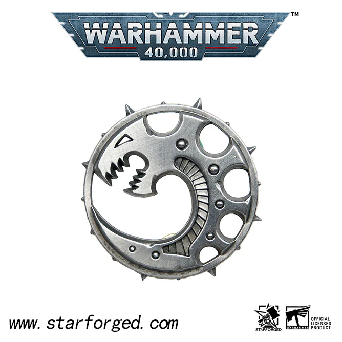Warhammer 40K Mark of Brood Brothers Pin Badge Dragon Brooch Starforged - Image 3