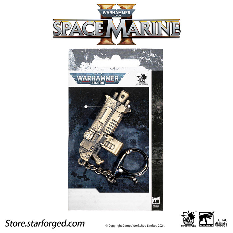 Starforged Warhammer 40K Space Marines Boltgun Keychain Space Marine 2 Weapon Pendant - Image 4